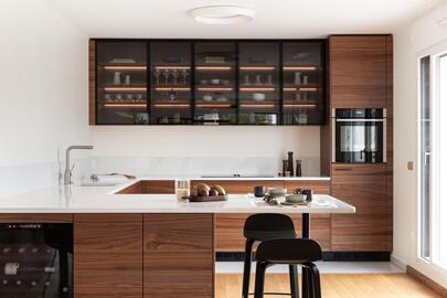 cuisine moderne en noyer fabrication francaise elementti